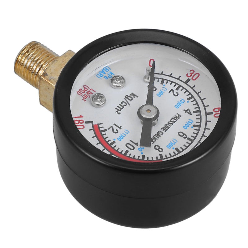 Heavy Duty Air Compressor Pressure Gauge 0 12kg Back Mount Case Portable Industrial Garage Use - Image 2