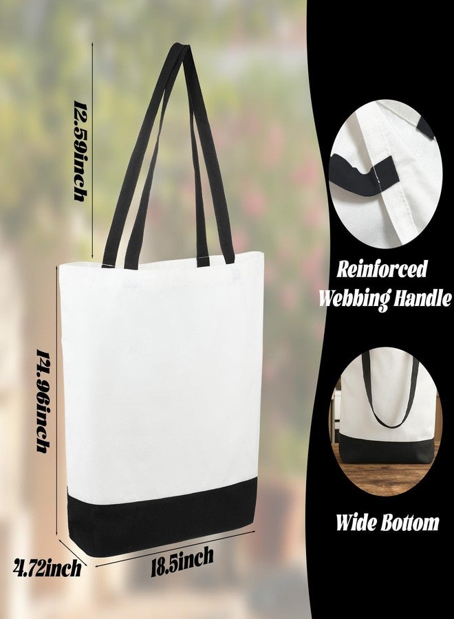 Retainbre 10 Pcs Sublimation Tote Bags Blanks Canvas Tote Bags Bulk Plain Tote Bag to Decorate DIY Craft Paint - Image 4