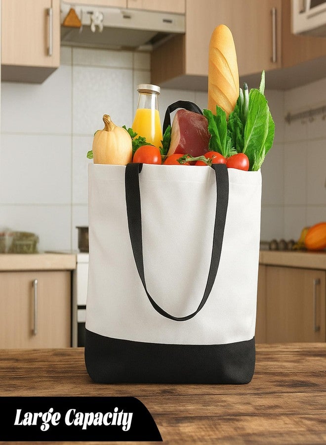 Retainbre 10 Pcs Sublimation Tote Bags Blanks Canvas Tote Bags Bulk Plain Tote Bag to Decorate DIY Craft Paint - Image 3
