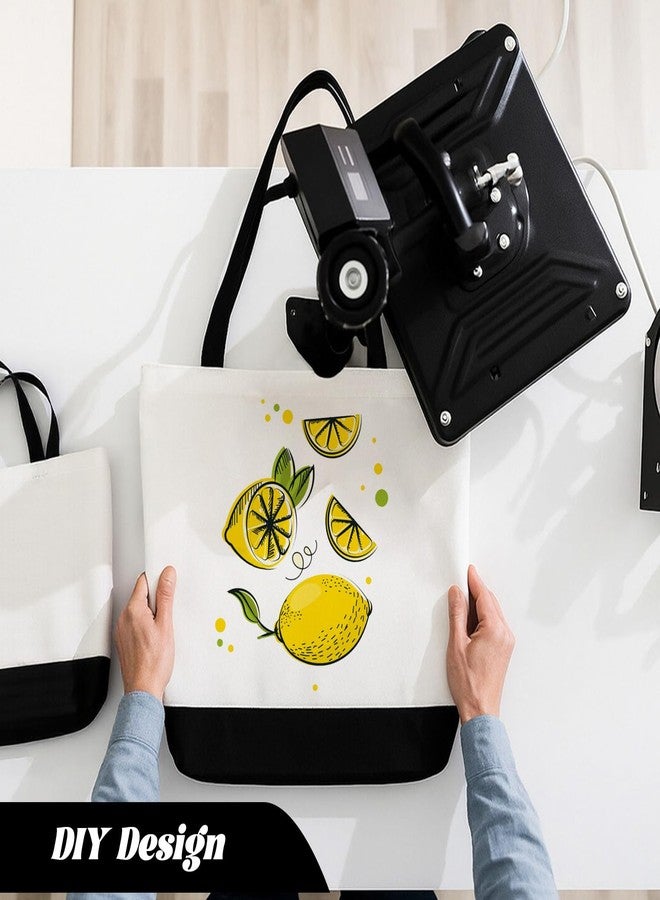 Retainbre 10 Pcs Sublimation Tote Bags Blanks Canvas Tote Bags Bulk Plain Tote Bag to Decorate DIY Craft Paint - Image 2