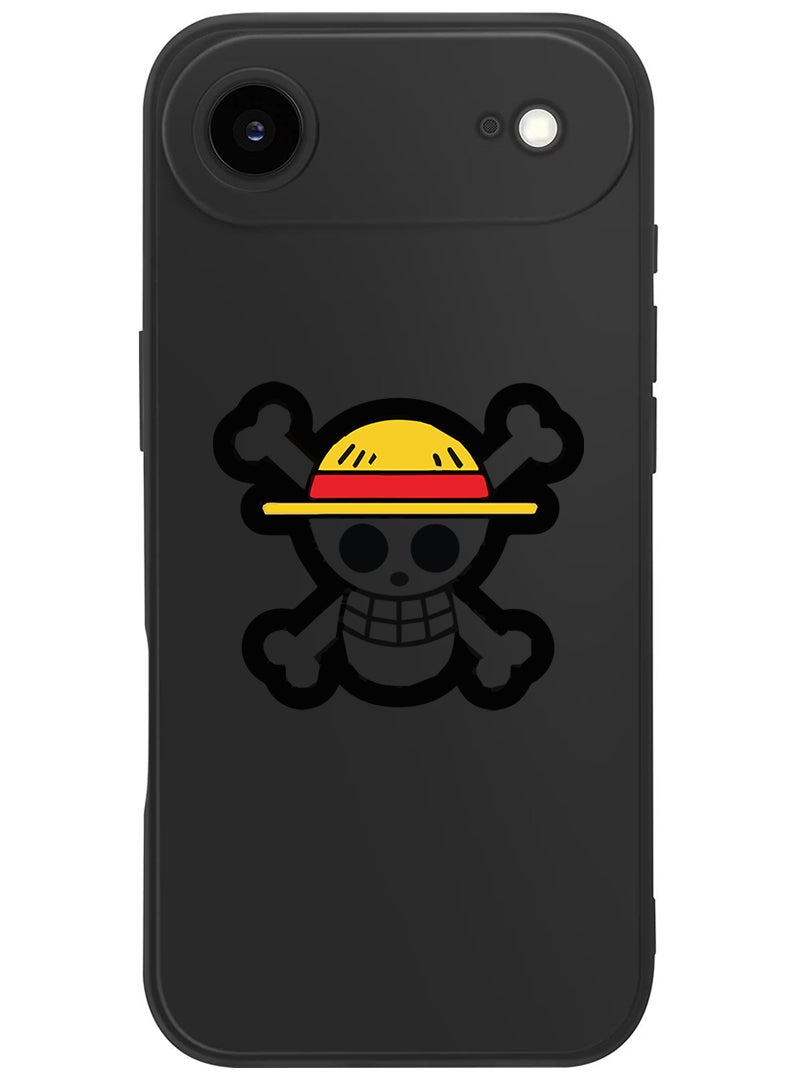 Theodor Protective Slim Fit Case Liquid Silicone Cover with Full Body Protection Anti-Scratch Shockproof Case For Apple iPhone 17 Air (Black) Skull - Image 1