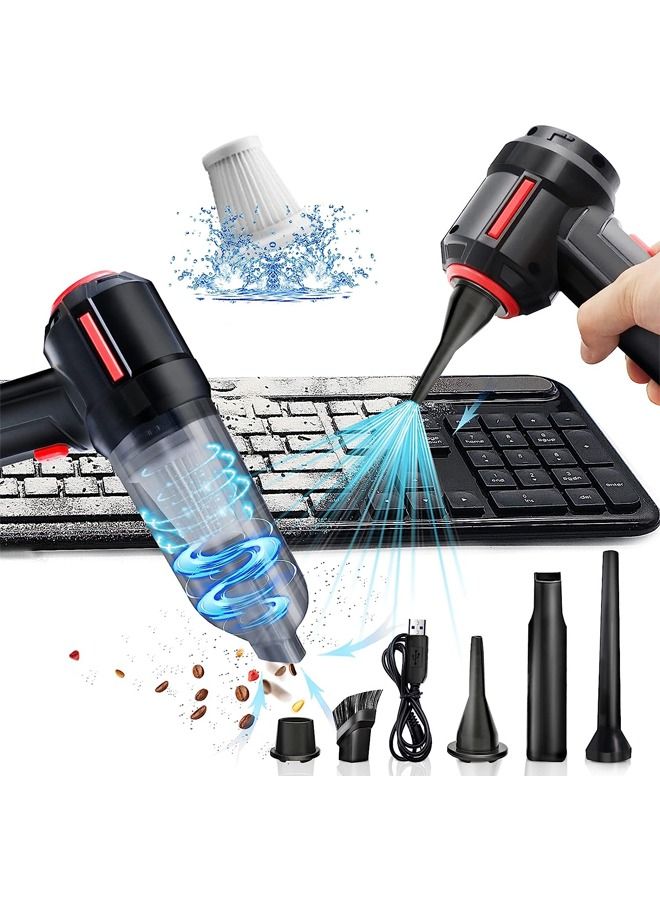 Taimi 3 In 1 Portable Cordless Car Vacuum Car Dual Use Blow Cleaner Handheld Auto Vaccum Cleaner Blower Black - Image 1