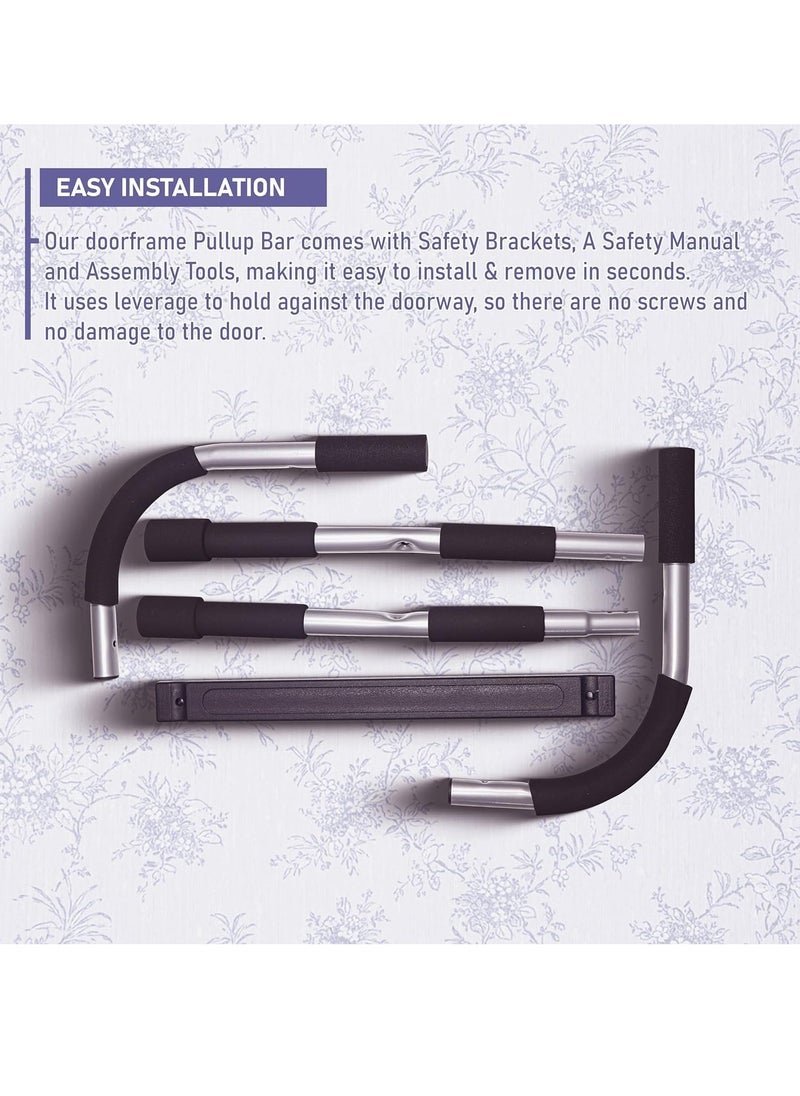 ENDLESS  - Curved Pull Up Bar for Home Wall | Stainless Steel | For Strengthening | Upper Body Workout |Exercises at Home or Gym with Anti-Skid Cushion Grip | Unisex - Image 1