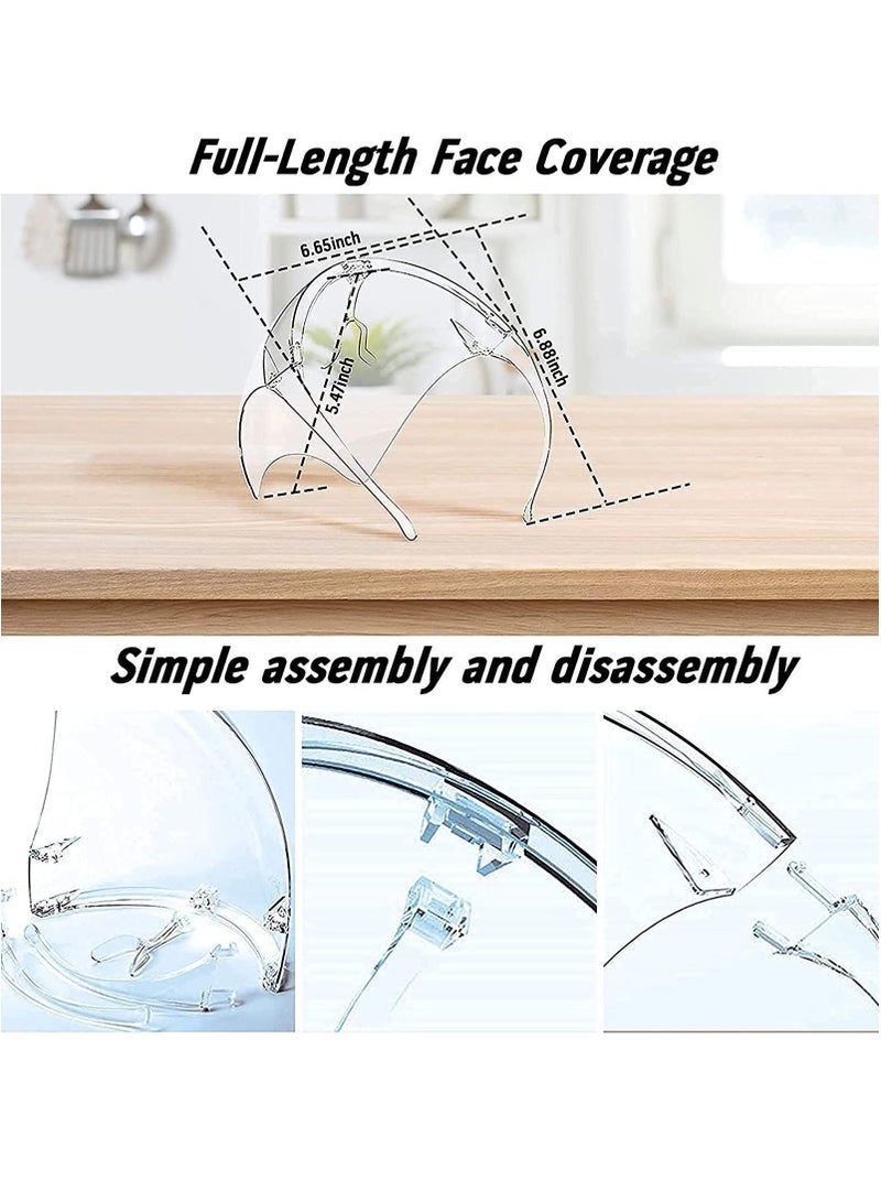 New Anti-Fog Safety Face Shield, Reusable Clear Shields Full Guard Cover, Uni Cycling Plastic Washable Shield to Protect From Droplets, Oil Splash, Sawdust - Image 4