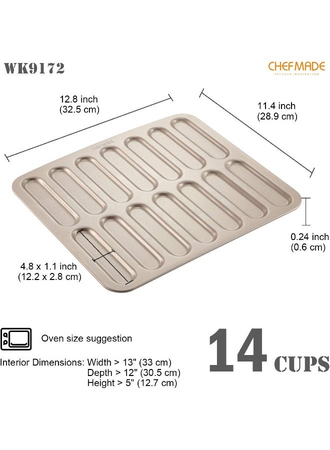 CHEFMADE WK9172 Non-Stick Rectangular Lightning Éclair Mould - Image 2