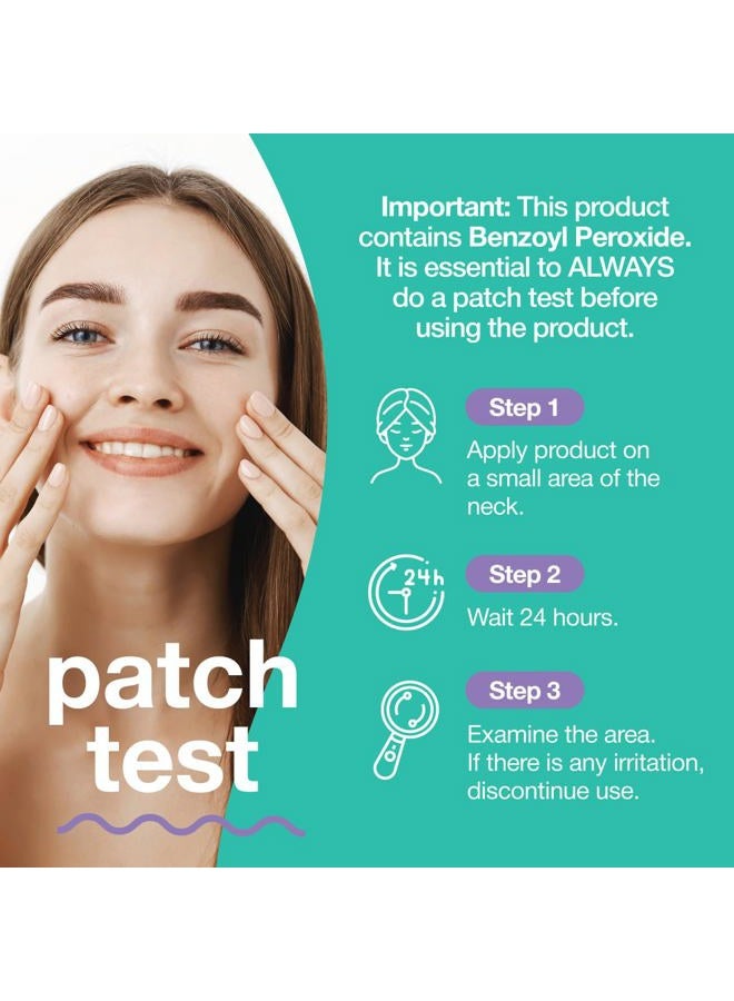 Touch Benzoyl Peroxide 2.5% Gel Cream For Acne - Pimples and Cystic Acne Spot & Daily Face and Back Medication for Adults & Teens – Goes on Clear Lightweight & Non-Drying - Large 8 oz. - Image 4