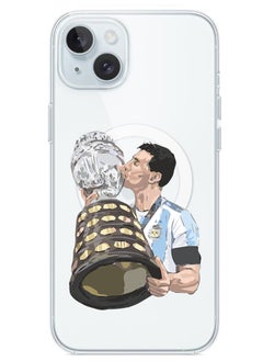 Magnetic Case for iPhone 15 6.1-inch Compatible with MagSafe Wireless Charging, Shockproof Phone Bumper Cover Messi