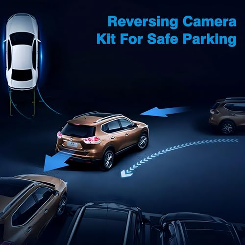 Wagzo Night Vision 8 LED Waterproof Car Reverse Camera,170° Wide Angle|IP68 Waterproof |Night-Vision Compatible with Car Android Monitors, Reverse Parking Camera Night Vision Universal for All Cars - Image 4