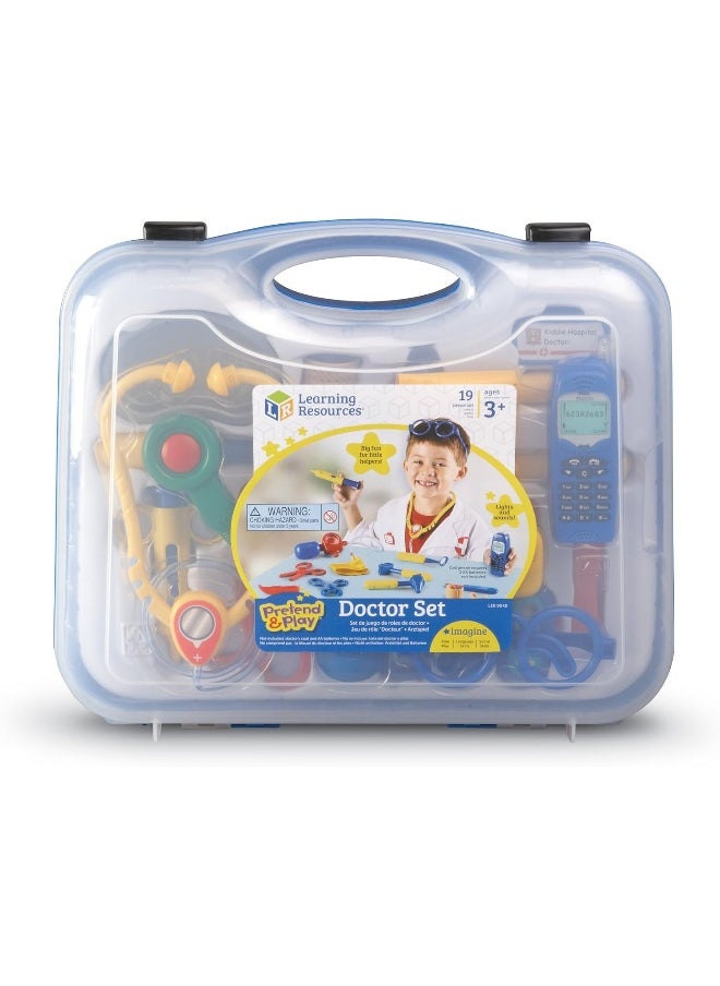 Learning Resources مجموعة أطباء التظاهر واللعب - مجموعة أدوات طبية كاملة ملونة للأطفال  - Image 4