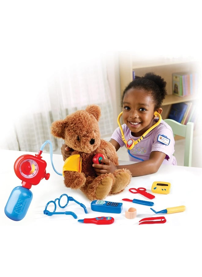 Learning Resources مجموعة أطباء التظاهر واللعب - مجموعة أدوات طبية كاملة ملونة للأطفال  - Image 3