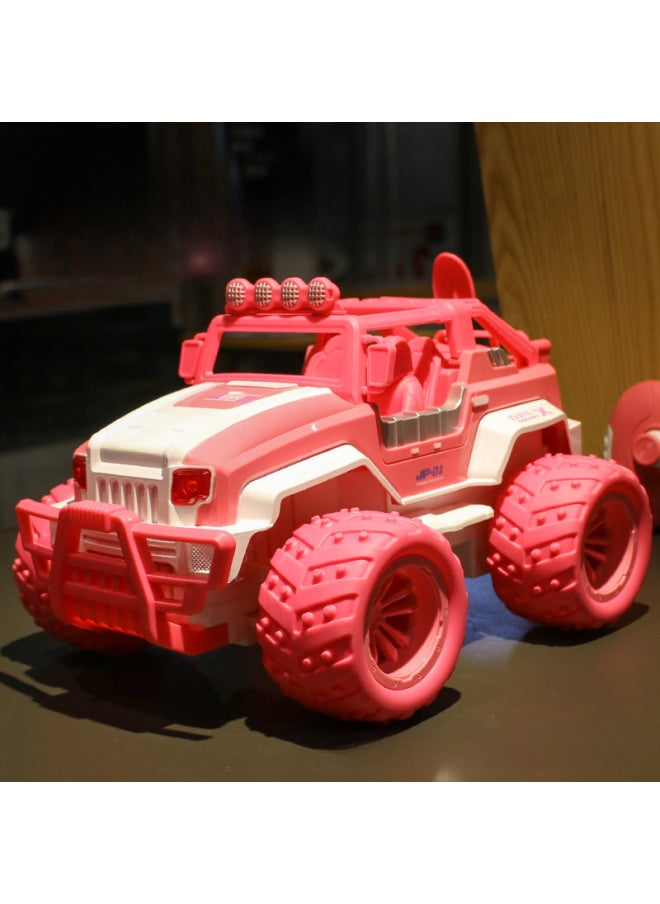 Daifa Super-large Remote Control Off-road Vehicle Charging Electric Car Children's Toy Boy Fall-resistant Rear-drive Climbing Drift Racing Car-Color:Large Pink-Proportion:Single Power  - Image 3