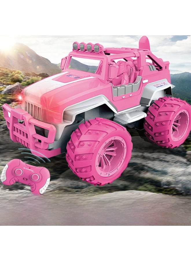 Daifa Super-large Remote Control Off-road Vehicle Charging Electric Car Children's Toy Boy Fall-resistant Rear-drive Climbing Drift Racing Car-Color:Large Pink-Proportion:Single Power  - Image 2