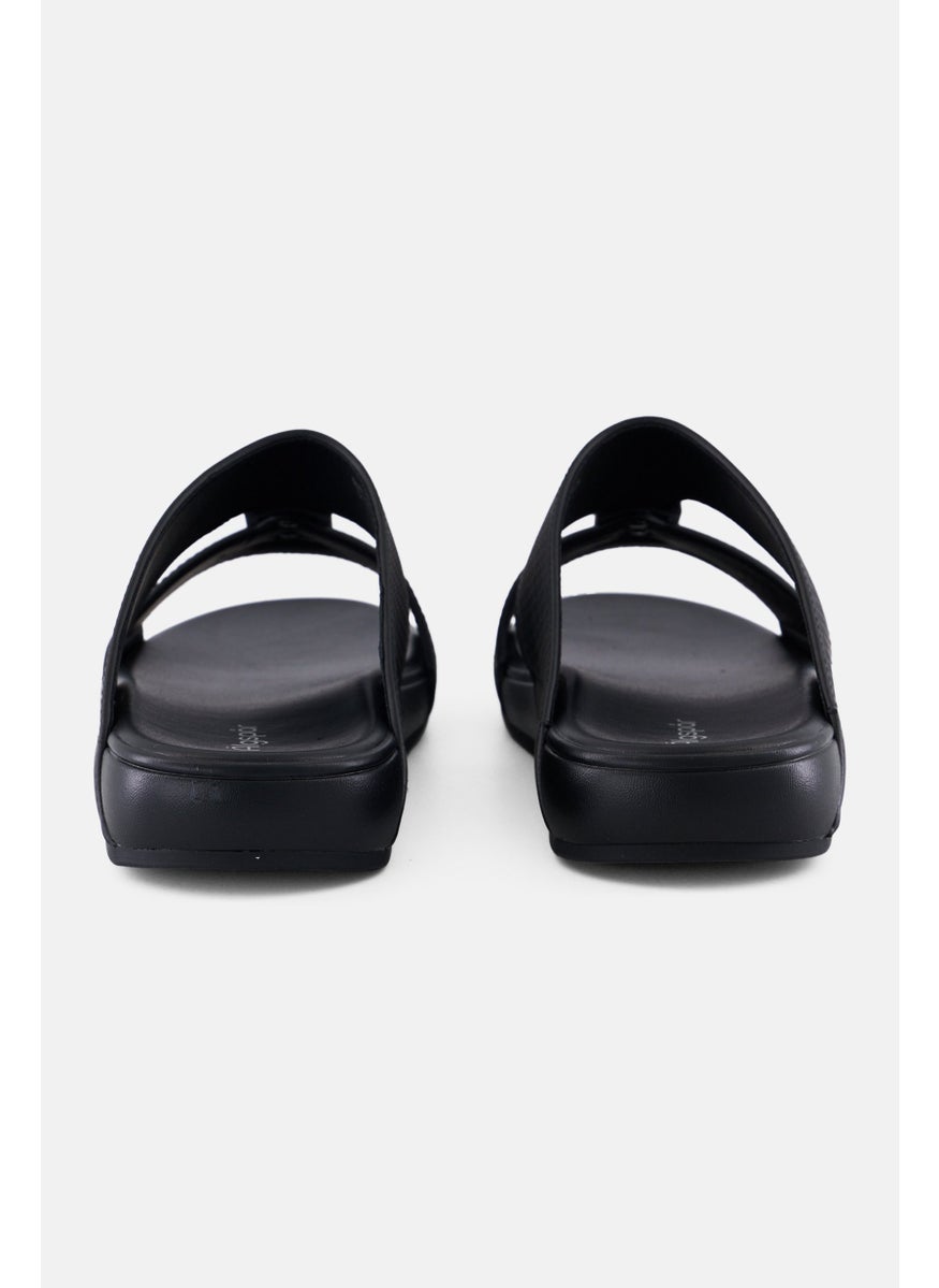 Algspar Men 2 Strap Slip On Arabic Sandals, Black  - Image 2