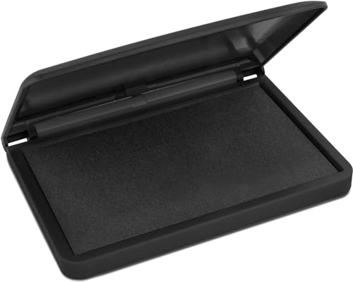 Mark 2000 Premium Black Ink Stamp Pad - 2" by 4" - Quality Felt Pad - Image 1