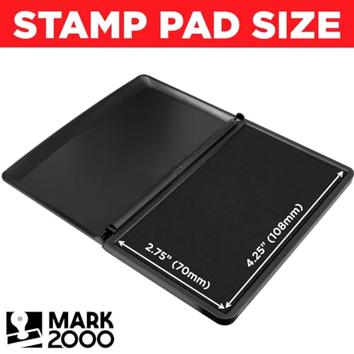 Mark 2000 Premium Black Ink Stamp Pad - 2" by 4" - Quality Felt Pad - Image 4