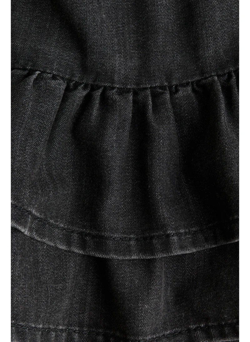 اتش اند ام Tiered denim skirt