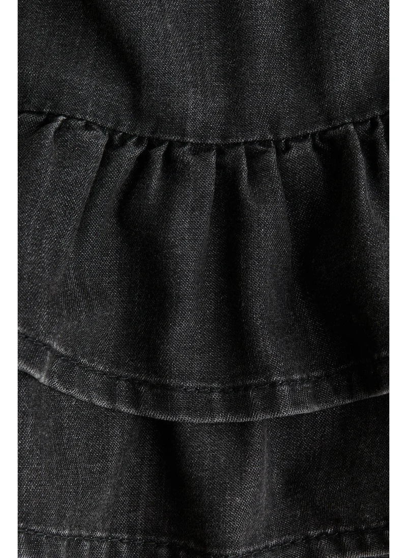 اتش اند ام Tiered denim skirt