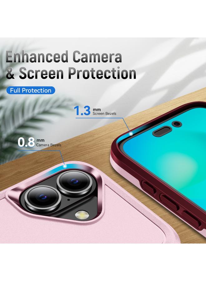 اس-توب جراب هاتف iPhone 16 من Pioneer Armor شديد التحمل مصنوع من البولي كربونات + TPU مع حامل - Image 5