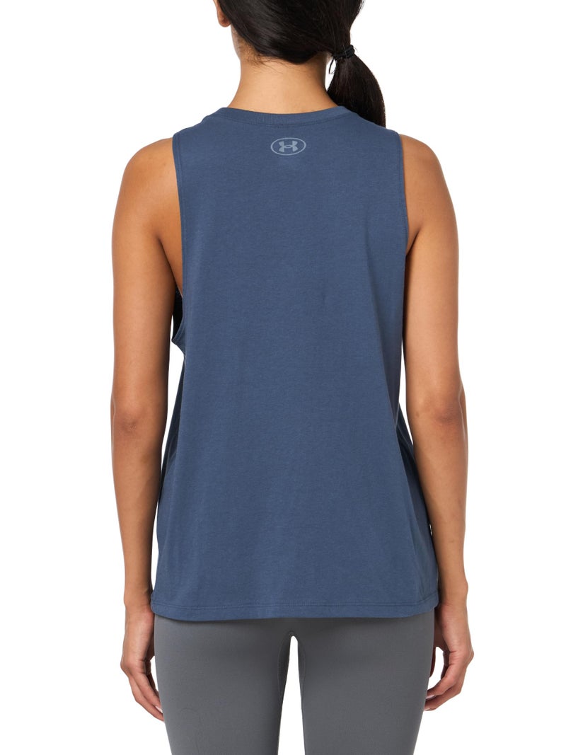 Under Armour Womens Project Rock Sportstyle Tank Top, (044) Downpour Gray / / Gravel, Medium - Image 2
