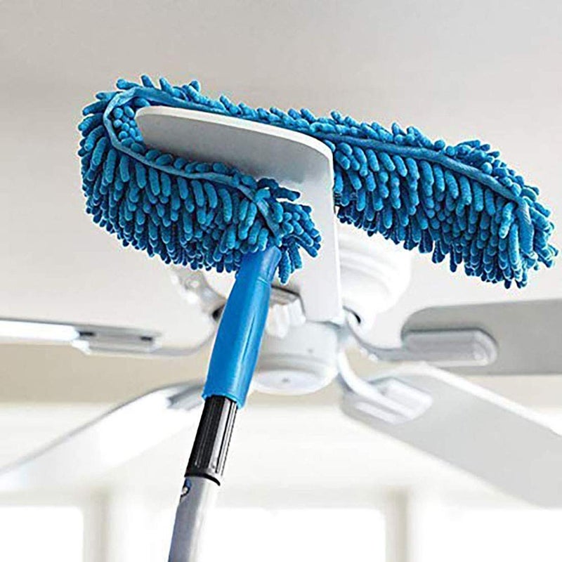 EPISKEY Multipurpose Microfiber Fan Cleaning Duster Steel Body Flexible Fan mop for Quick and Easy Cleaning of Home and Office Fans MultiColor
