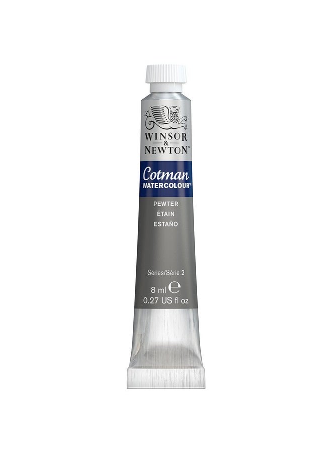 WINSOR & NEWTON Cotman Water Colour - Tube Of 8 Ml - Pewter (511) - Highly Pigmented, Vibrant, Vivid & Intermixable Artists' Water Colour Paints - More Colours Available  - Image 1