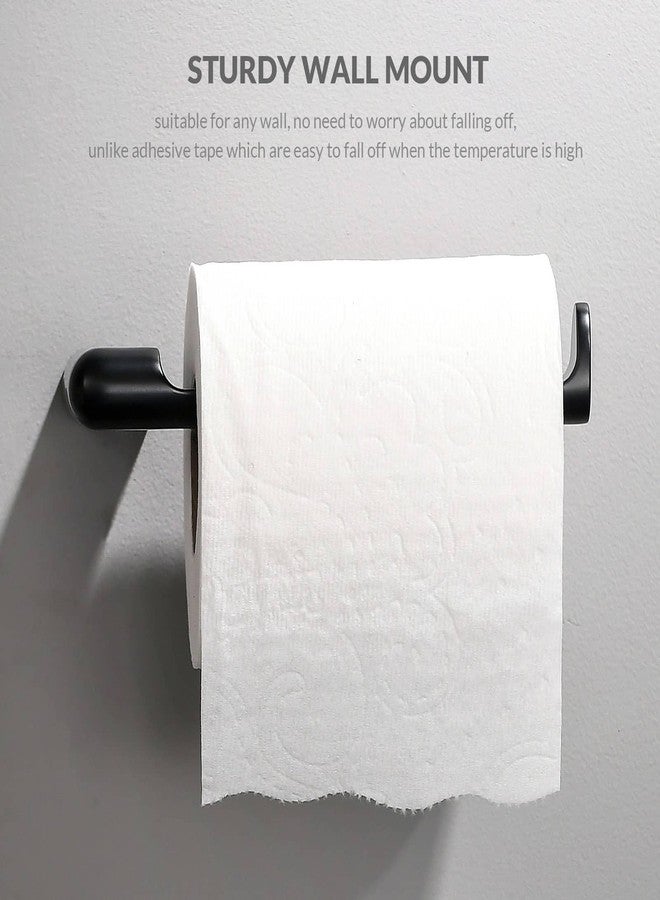simpletome Toilet Paper Holder Wall Mount Never Rust Zinc Alloy Drilling Installation Modern Minimalist Design (Matte Black) - Image 2