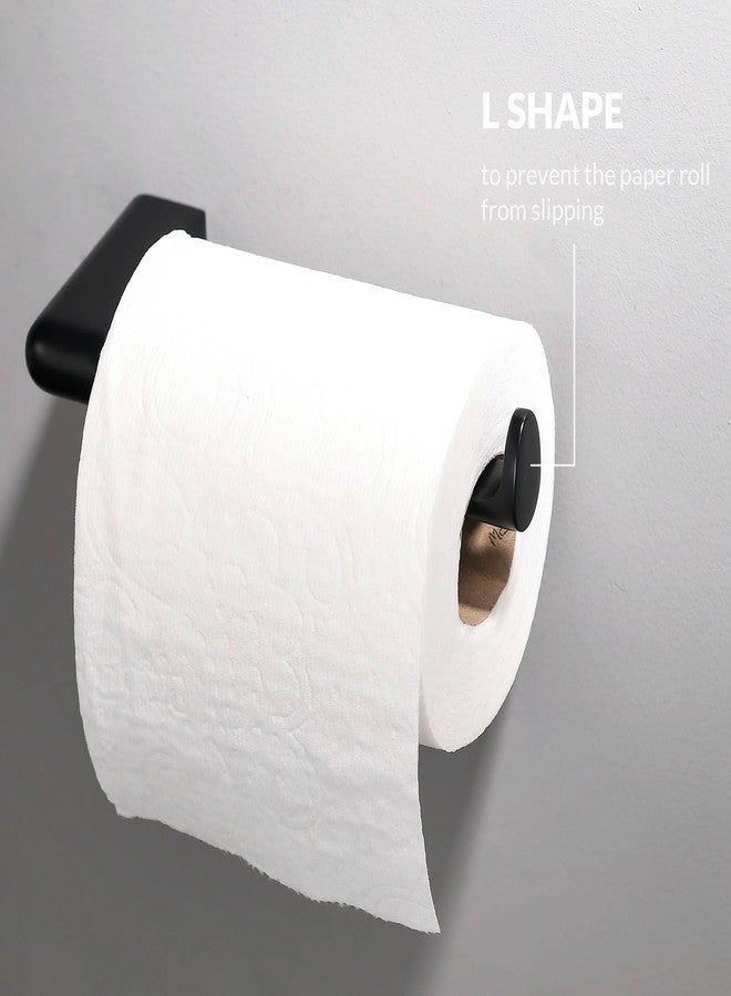simpletome Toilet Paper Holder Wall Mount Never Rust Zinc Alloy Drilling Installation Modern Minimalist Design (Matte Black) - Image 4