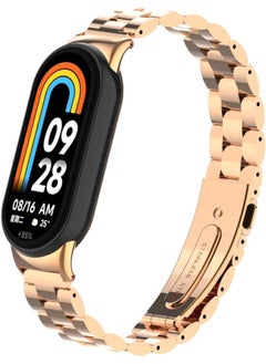 ZORE Xiaomi Mi Band 9 Krd-04 Metal Strap-Rose Gold  - Image 1