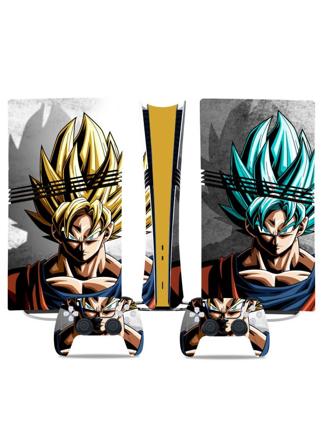 PS5 Pro Game Machine Full Body Sticker Full Body Sticker Handle Sticker Dragon Ball Anime Game Sticker-Color:Optical Drive Version Note: Optical Drive Version  - Image 3