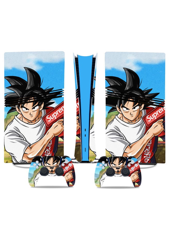 PS5 Pro Game Machine Full Body Sticker Full Body Sticker Handle Sticker Dragon Ball Anime Game Sticker-Color:Optical Drive Version Note: Optical Drive Version  - Image 4
