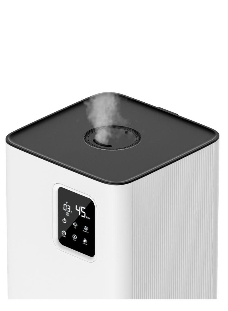 Deerma F951W Humidifier Ultrasonic Cool Mist, 4.8L Capacity, Quiet Operation, Two Mist Modes, Smart Auto Shut-Off, Adjustable Mist for 360 Degrees Direction, Support App & Intelligence Control - White F951W White - Image 2