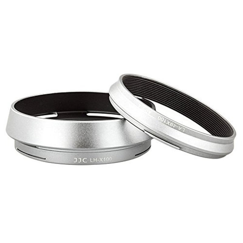 JJC LH-JX100 Silver Metal Lens Hood Adapter Ring for Fujifilm X100 X100S X100T Replace AR-X100 - Image 2