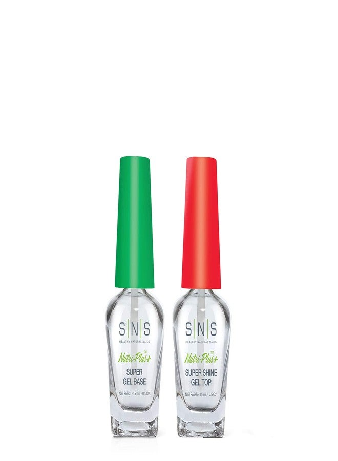 SNS Nails Dipping Powder Liquid Set of 2 (0.5oz) - Gel Base, Gel Top - Image 1