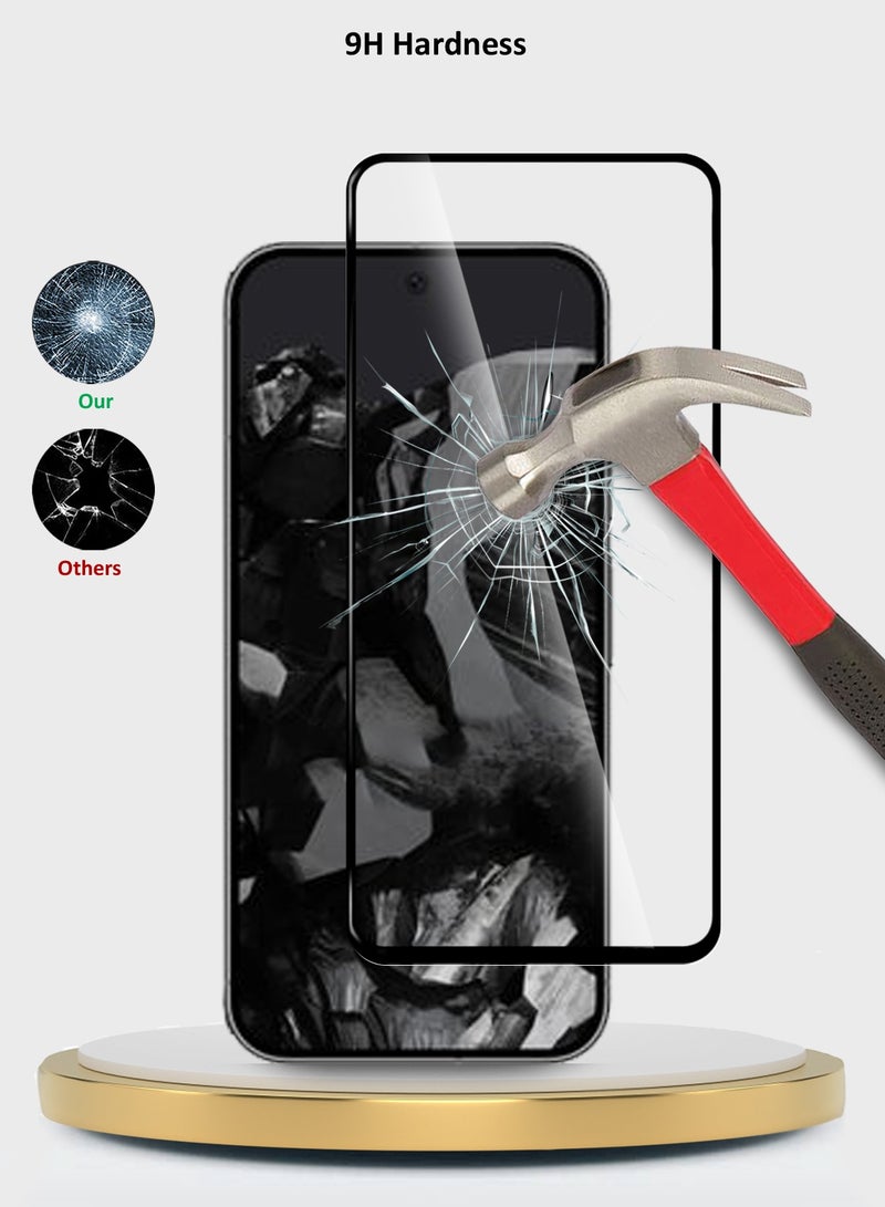 Wtech Google Pixel 9 5G 2024 Premium E2E Full Glue Full Cover Tempered Glass Screen Protector - (MSGECN) Clear/Black - Image 2