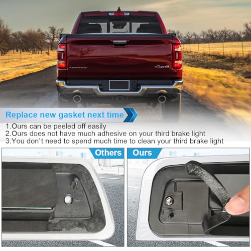 MbuyDIY 3rd Third Brake Light Gasket Seal Compatible with 1999-2006 Chevy Silverado 1500 2500 3500 GMC Sierra 1500HD 2500HD 3500HD High Mount Stop Lamp Assembly, Single-Sided Adhesive - Image 5
