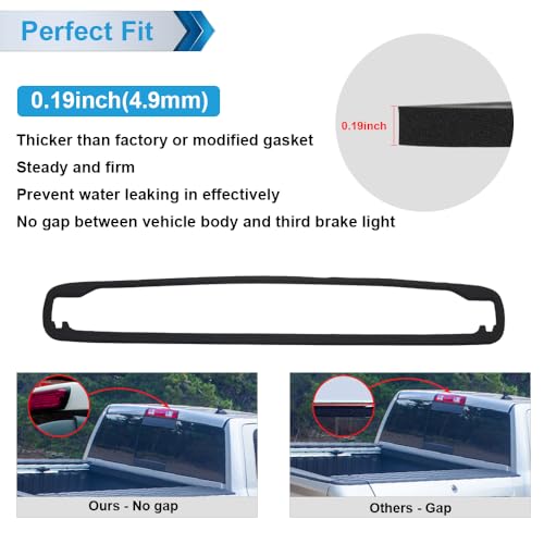 MbuyDIY 3rd Third Brake Light Gasket Seal Compatible with 1999-2006 Chevy Silverado 1500 2500 3500 GMC Sierra 1500HD 2500HD 3500HD High Mount Stop Lamp Assembly, Single-Sided Adhesive - Image 4