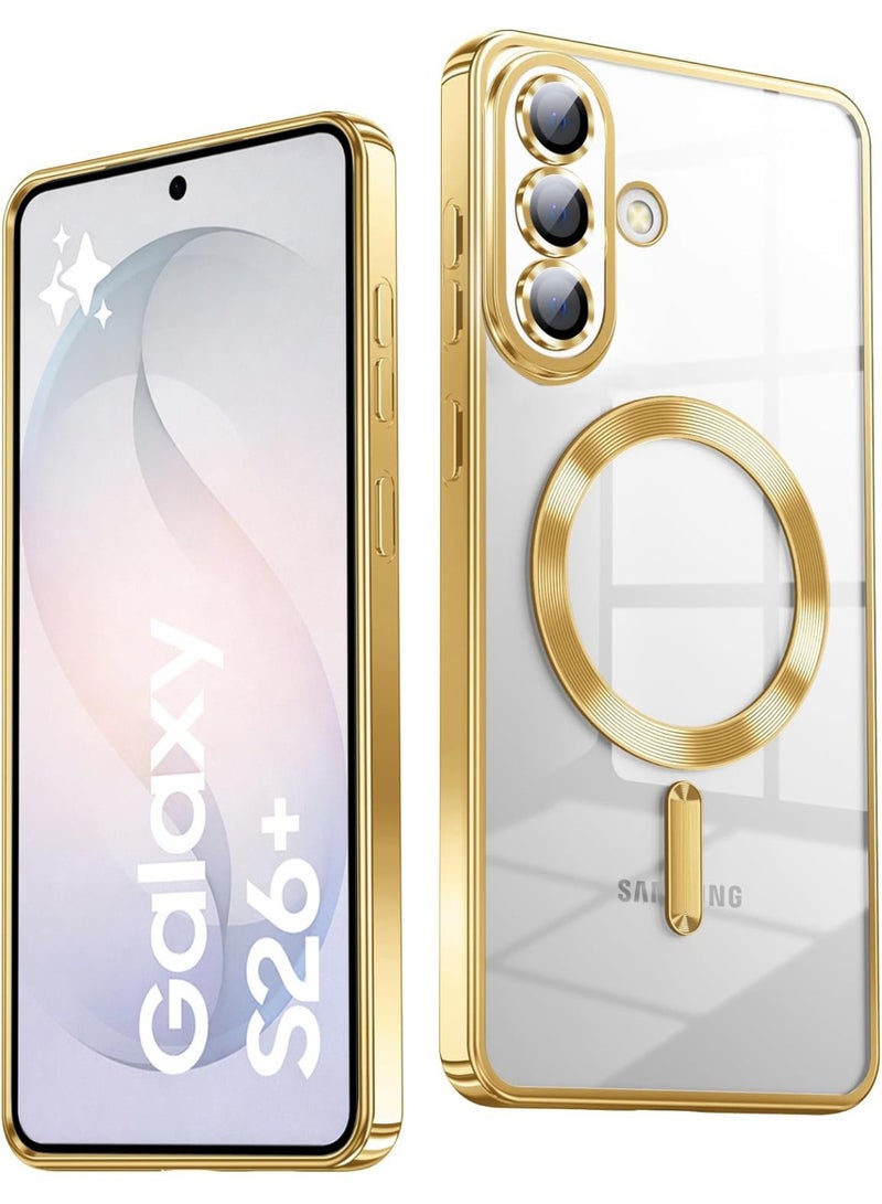 DUSALA Samsung Galaxy S26 Plus Case Electroplating Transparent Cover Magnetic Plating Support Wireless Charging For Samsung Galaxy S26 Plus 6.7-inch - Image 1