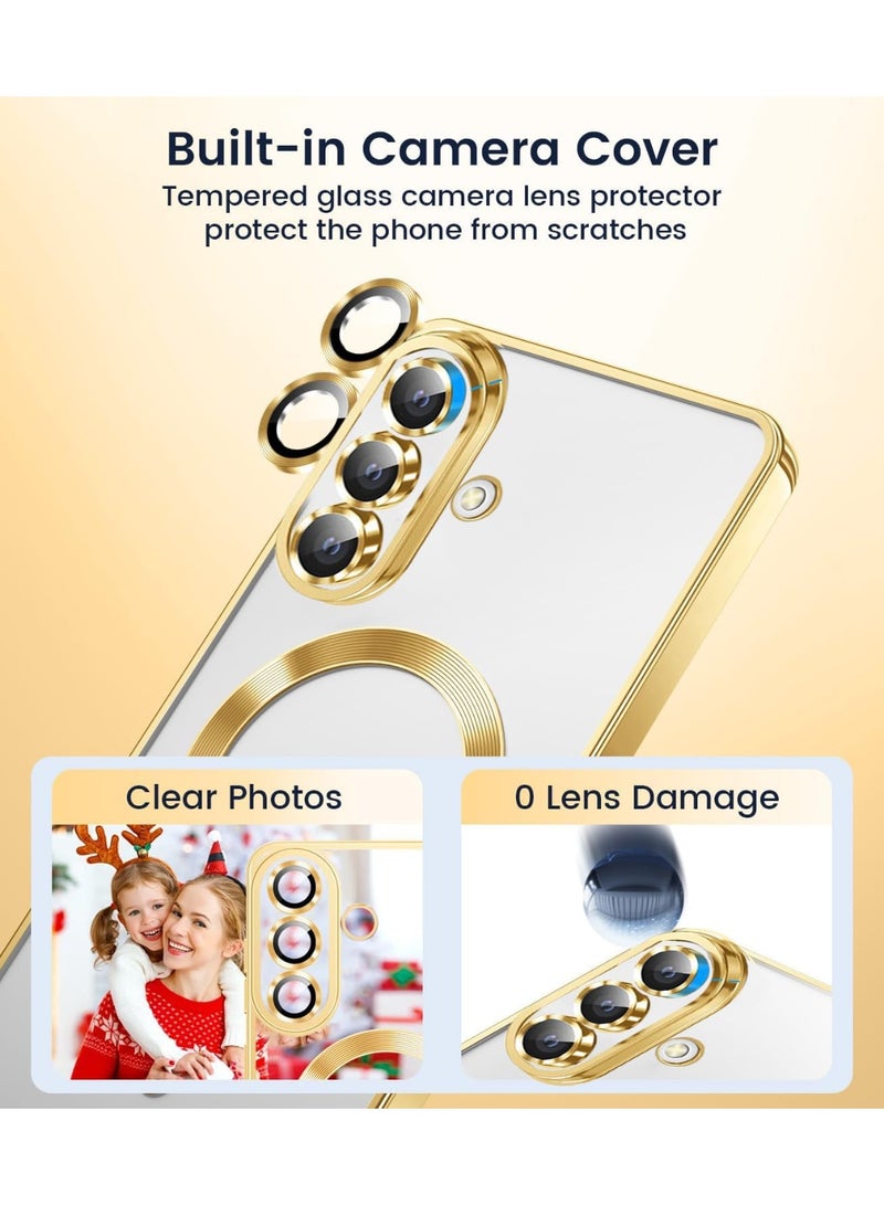 DUSALA Samsung Galaxy S26 Plus Case Electroplating Transparent Cover Magnetic Plating Support Wireless Charging For Samsung Galaxy S26 Plus 6.7-inch - Image 2