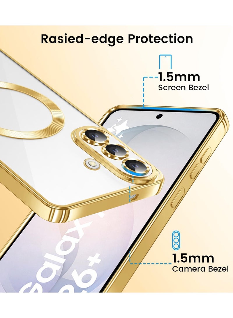 DUSALA Samsung Galaxy S26 Plus Case Electroplating Transparent Cover Magnetic Plating Support Wireless Charging For Samsung Galaxy S26 Plus 6.7-inch - Image 4