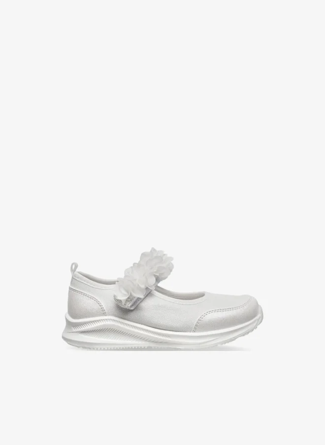 Flora Bella By Shoexpress Girls Floral Accent Hook & Loop Sneakers