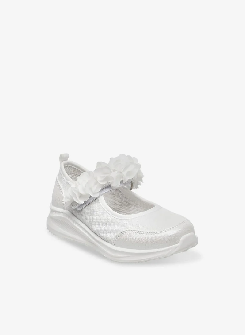 Flora Bella By Shoexpress Girls Floral Accent Hook & Loop Sneakers