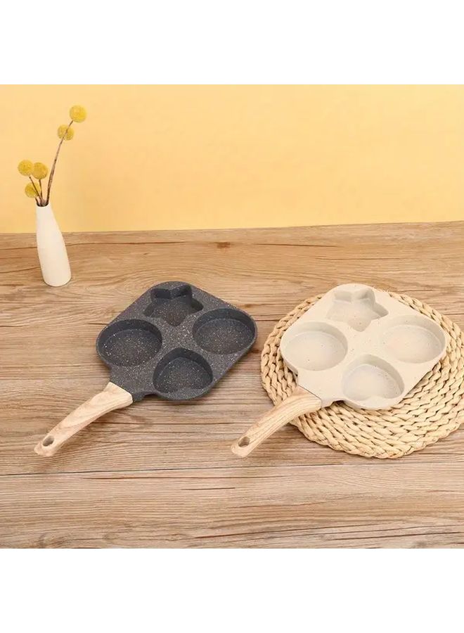 4 Section Non Stick Frying Pan 18 3 Cm Black For Eggs Burgers Pancakes - Image 5