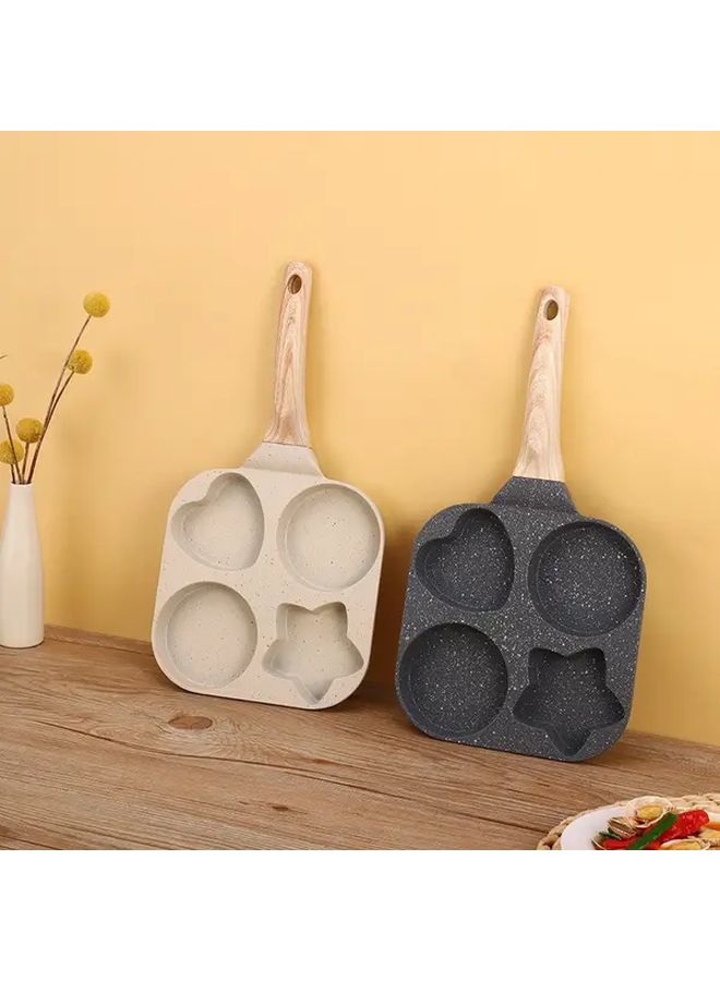 4 Section Non Stick Frying Pan 18 3 Cm Black For Eggs Burgers Pancakes - Image 2