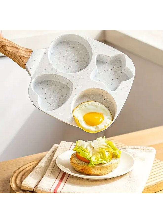4 Section Non Stick Frying Pan 18 3 Cm Black For Eggs Burgers Pancakes - Image 3