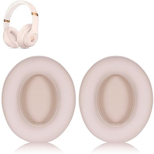 Sodorous Replacement Earpads for Beats Studio 3,Premium Memory Foam Ear Cushions for Studio 2 3 Headphones Wired & Wireless,Studio 3 Ear Pads Pink,Noise Isolation Protein Leather,Easy Installation-Desert Sand - Image 1