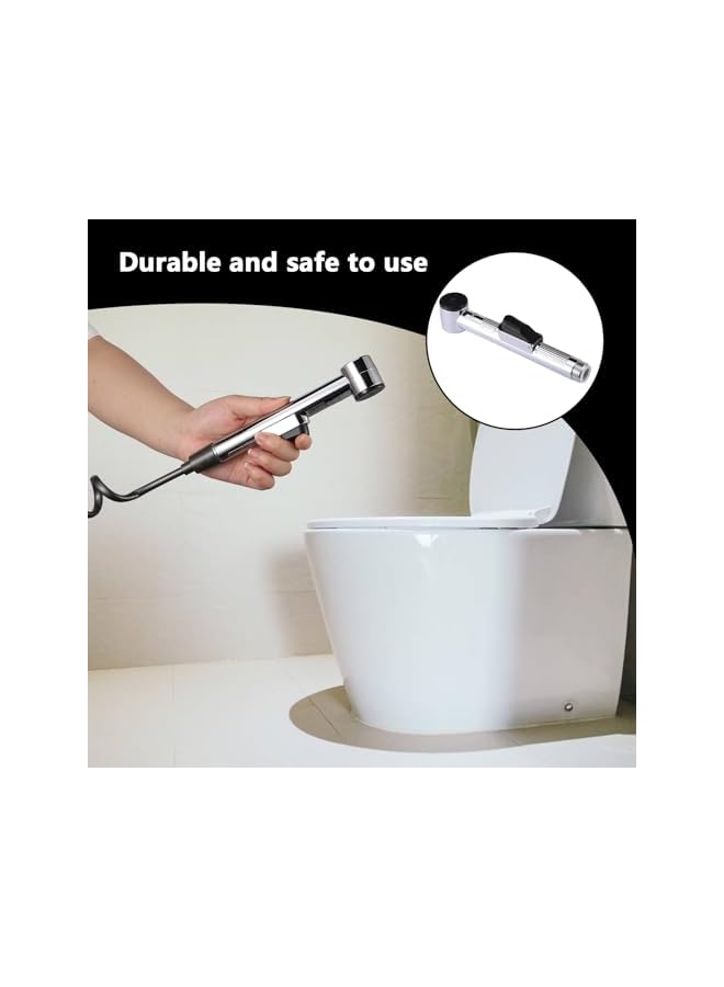 The Bros Handheld Purifying Basin Sprayer Adapter Sprayer Set with Leak Proof Hose Bathroom Toilet Attachment Set for Toilet Bathroom Bathroom Family Pet (Combination 6) - Image 4