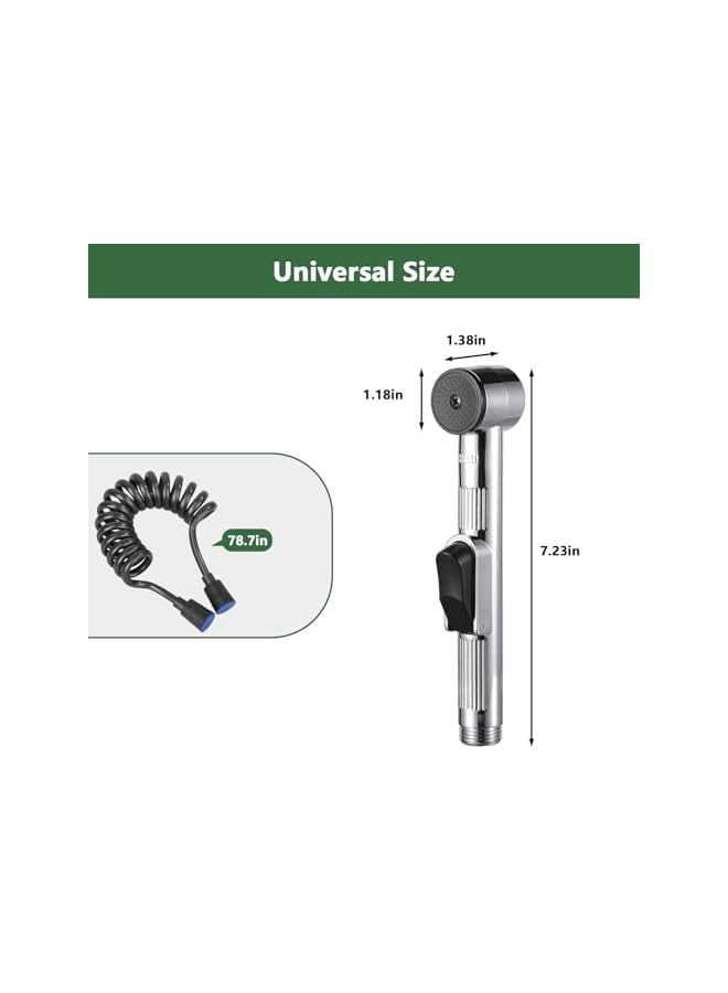 The Bros Handheld Purifying Basin Sprayer Adapter Sprayer Set with Leak Proof Hose Bathroom Toilet Attachment Set for Toilet Bathroom Bathroom Family Pet (Combination 6) - Image 3