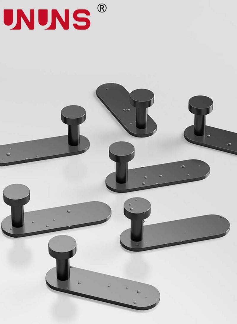 UNUNS 6-Piece Self Adhesive Hook,Gun Grey Towel Hooks Stick On Bathroom Or Kitchen,Space Aluminum,Wall Hooks Self Adhesive Hooks - Image 4