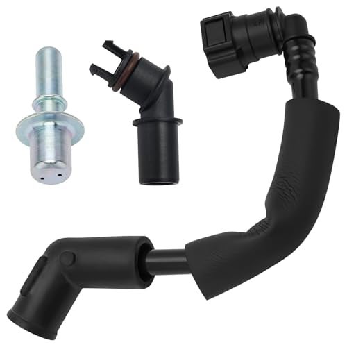 X4XZ 12583384 Positive Crankcase Ventilation Valve Tube Hose and Passenger Side PCV Fitting Connector Right Kit for GMC Acadia Buick Enclave Chevrolet Traverse Saturn Outlook Replace 12614338 12630279 - Image 1