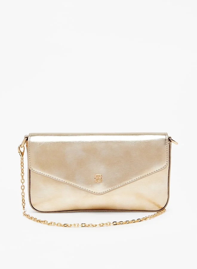 فلورا بيلا من شو إكسبرس Solid Crossbody Bag with Button Closure and Chain Strap